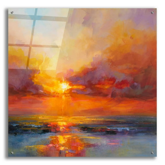 Epic Art 'Evening Sparkle' by Kasia Bruniany Acrylic Glass Wall Art, 36"x36"