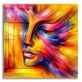 thumbnail image 1 of Epic Art 'Face Abstract 1' by Rey Klimt Acrylic Glass Wall Art, 24" x 24", 1 of 8