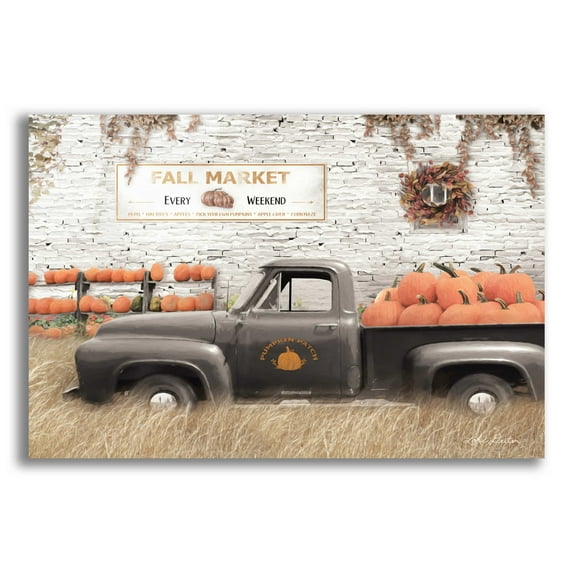 Epic Art 'Fall Pumpkin Market' by Lori Deiter Acrylic Glass Wall Art, 16"x12"