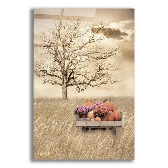 Epic Art 'Fall Wagon' by Lori Deiter Acrylic Glass Wall Art, 12"x16"