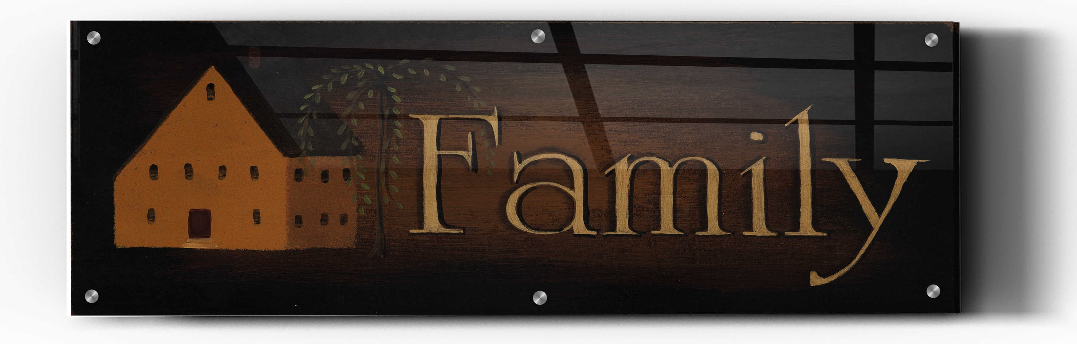 Pam Britton Family Revised Acrylic Wall Art in Black and Brown