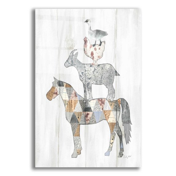 Epic Art 'Farm Family II' by Courtney Prahl, Acrylic Glass Wall Art, 16"x24"