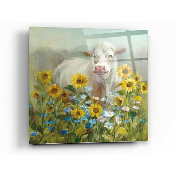 Epic Art 'Farm and Field I v2 Crop' by Danhui Nai, Acrylic Glass Wall Art, 36"x36"