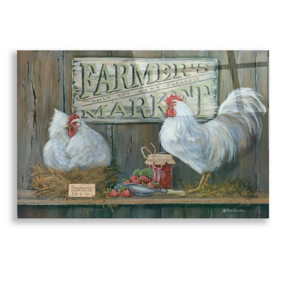 Epic Art 'Farmer's Market' by Pam Britton, Acrylic Glass Wall Art, 24"x16"
