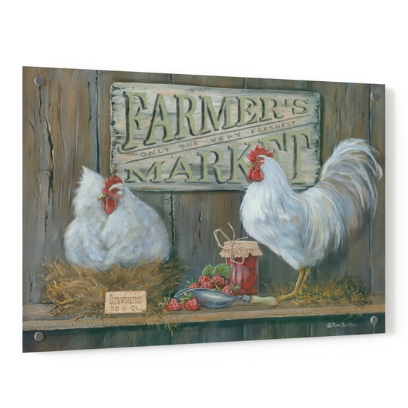 Epic Art 'Farmer's Market' by Pam Britton, Acrylic Glass Wall Art, 36"x24"