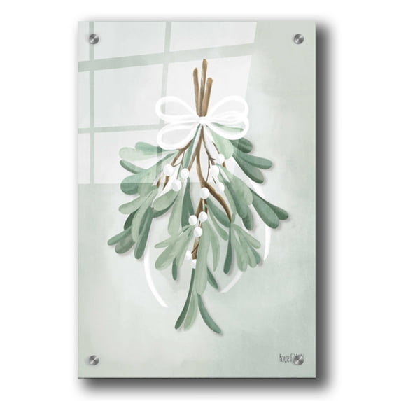 Epic Art 'Farmhouse Mistletoe' by House Fenway, Acrylic Glass Wall Art, 24"x36"