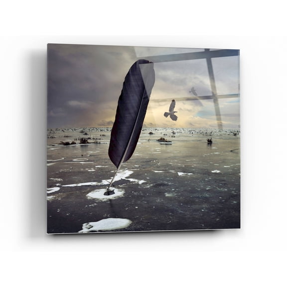 Epic Art 'Featherland' by Dariusz Klimczak, Acrylic Glass Wall Art, 24"x24"