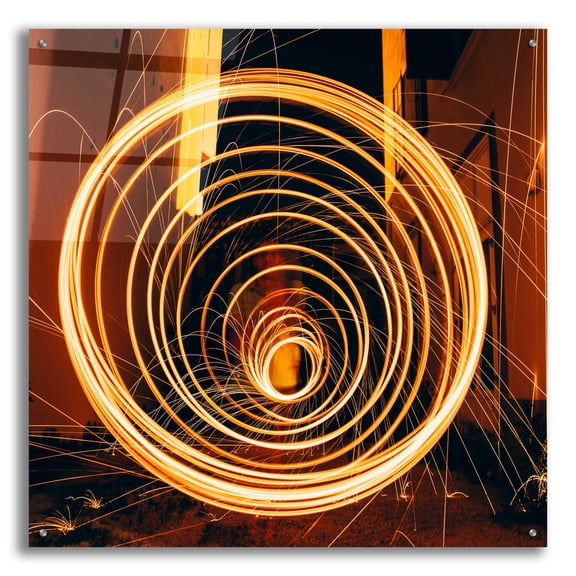 Epic Art 'Fiery Vortex' by Epic Portfolio Acrylic Glass Wall Art, 36"x36"
