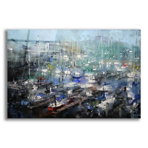 Epic Art 'Fisherman’s Wharf' by Mark Lague, Acrylic Glass Wall Art, 24"x16"