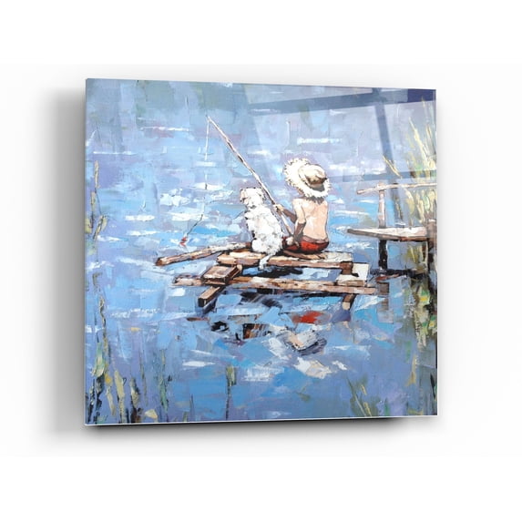 Epic Art 'Fishermen' by Alexander Gunin, Acrylic Glass Wall Art, 24"x24"