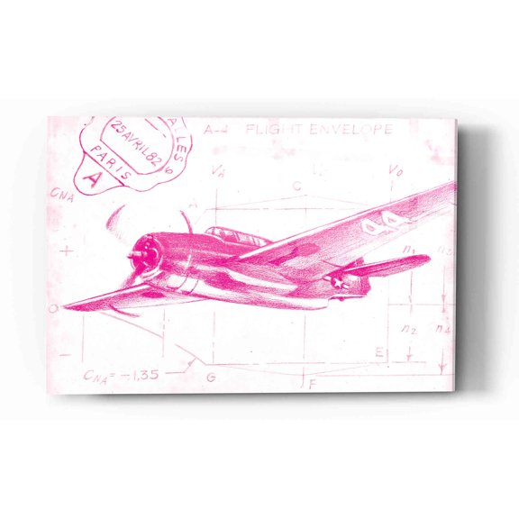 Epic Art 'Flight Schematic II' by Ethan Harper Acrylic Glass Wall Art, 16"x24"