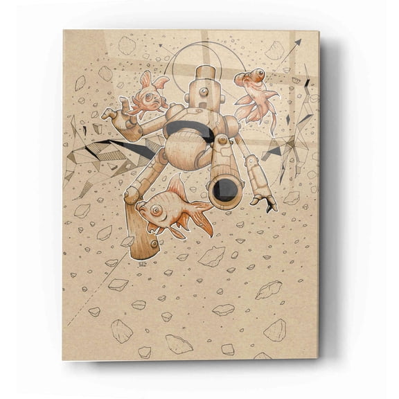 Epic Art 'Float Bot Fish' by Craig Snodgrass, Acrylic Glass Wall Art, 12"x16"