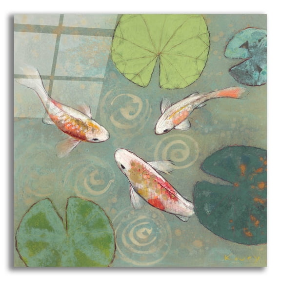 Epic Art 'Floating Motion I' by Aleah Koury, Acrylic Glass Wall Art, 12"x12"