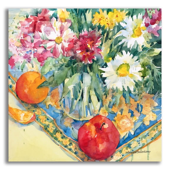 Epic Art 'Floral Tableau'  by Annelein Beukenkamp Acrylic Glass Wall Art, 12" x 12"