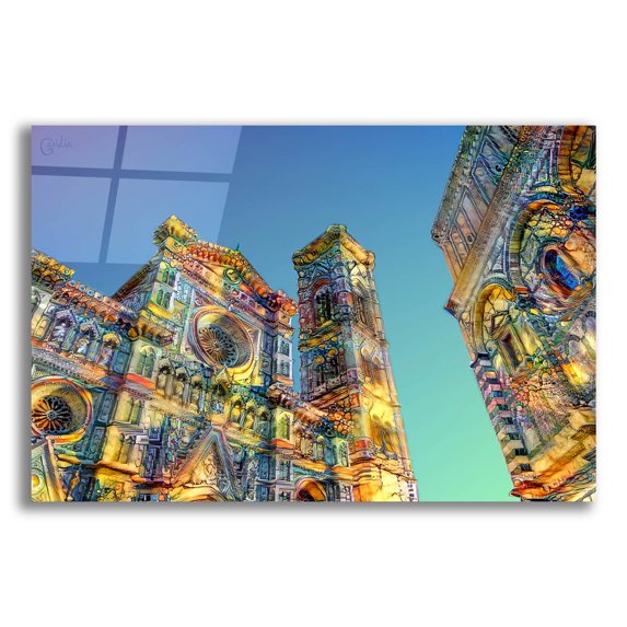 Epic Art 'Florence Italy Cathedral Of Saint Mary Of The Flower Ver2' by Pedro Gavidia, Acrylic Glass Wall Art, 24"x16"