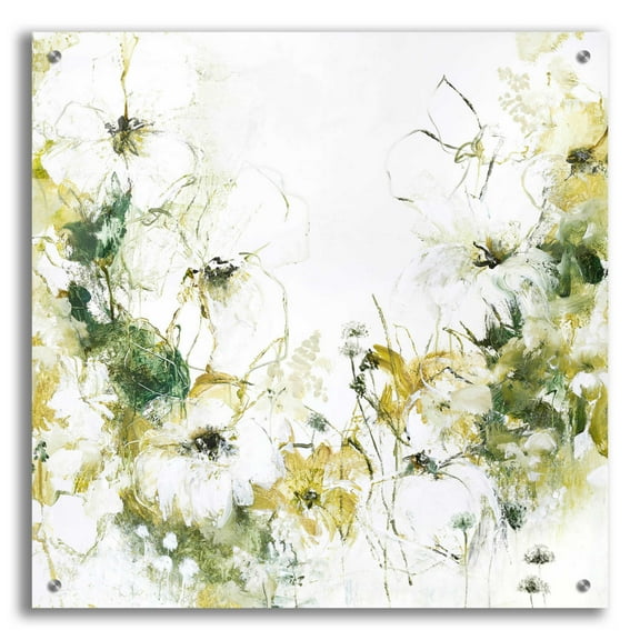 Epic Art 'Flower Blush 3' by Design Fabrikken, Acrylic Glass Wall Art, 24"x24"
