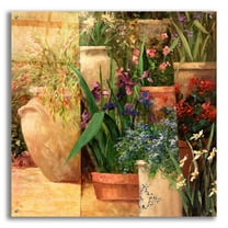 Epic Art 'Flower Pots Left' by Art Fronckowiak, Acrylic Glass Wall Art, 36"x36"
