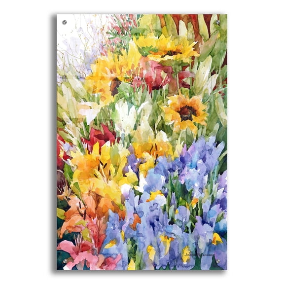 Epic Art 'Flower Power'  by Annelein Beukenkamp Acrylic Glass Wall Art, 24" x 36"