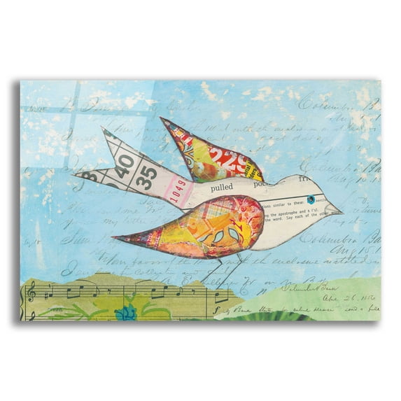 Epic Art 'Flutter III by Courtney Prahl, Acrylic Glass Wall Art, 24"x16"