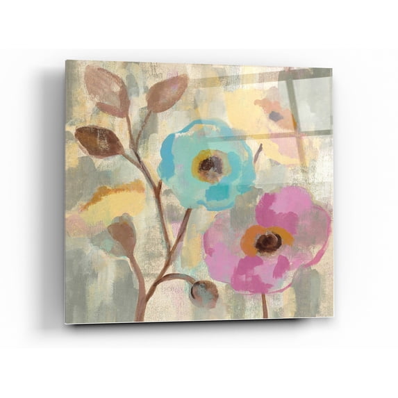 Epic Art 'Fog and Flowers III' by Silvia Vassileva, Acrylic Glass Wall Art, 24"x24"