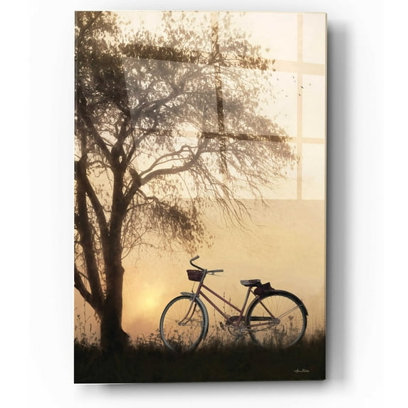 Epic Art 'Foggy Morning Sunrise' by Lori Deiter, Acrylic Glass Wall Art, 12"x16"