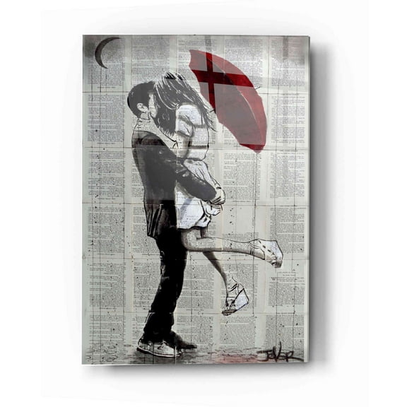 Epic Art 'Forever Romantics' by Loui Jover, Acrylic Glass Wall Art, 16"x24"