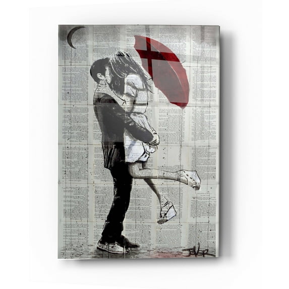 Epic Art 'Forever Romantics' by Loui Jover, Acrylic Glass Wall Art, 24"x36"
