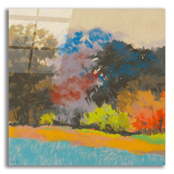 Epic Art 'Fox Farms Woods 2' by Mike Kelly, Acrylic Glass Wall Art, 12"x12"