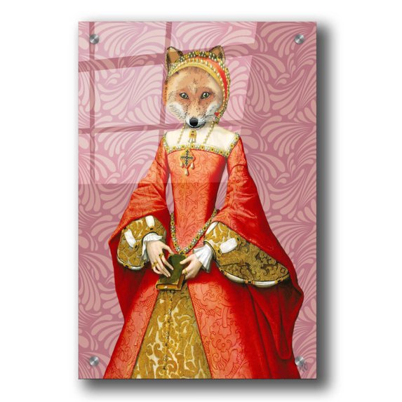 Epic Art 'Fox Queen' by Fab Funky, Acrylic Glass Wall Art, 24"x36"