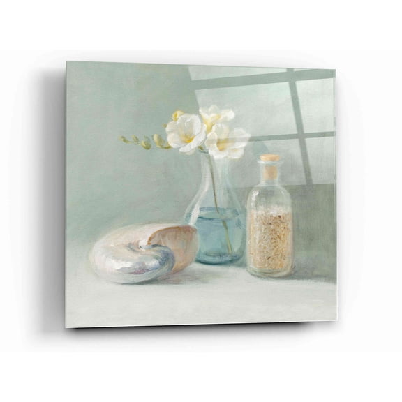 Epic Art 'Freesia Spa' by Danhui Nai, Acrylic Glass Wall Art, 12"x12"