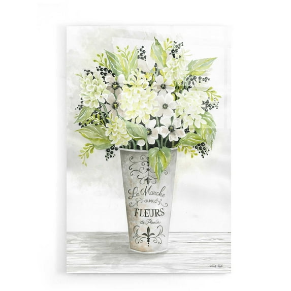 Epic Art 'French Floral I' by Cindy Jacobs, Acrylic Glass Wall Art, 16"x24"