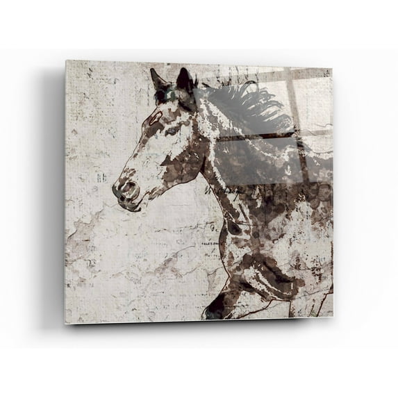 Epic Art 'Galloping Horse 2' by Irena Orlov, Acrylic Glass Wall Art, 24"x24"