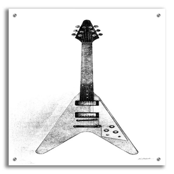 Epic Art 'Garage Band III' by Mike Schick, Acrylic Glass Wall Art, 24" x 24"