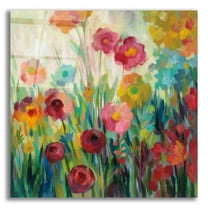 Epic Art 'Garden Brightness' by Silvia Vassileva, Acrylic Glass Wall Art, 12"x12"