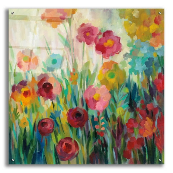 Epic Art 'Garden Brightness' by Silvia Vassileva, Acrylic Glass Wall Art, 36"x36"
