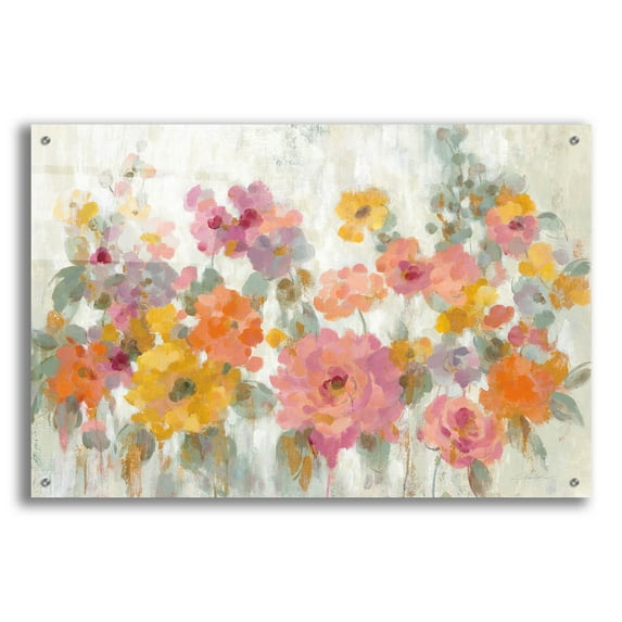 Epic Art 'Garden Fun' by Silvia Vassileva, Acrylic Glass Wall Art, 36"x24"