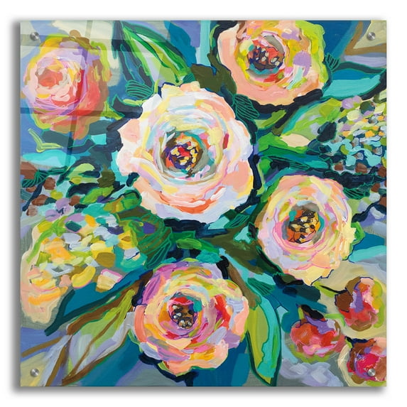 Epic Art 'Garden View' by Jeanette Vertentes, Acrylic Glass Wall Art, 24"x24"