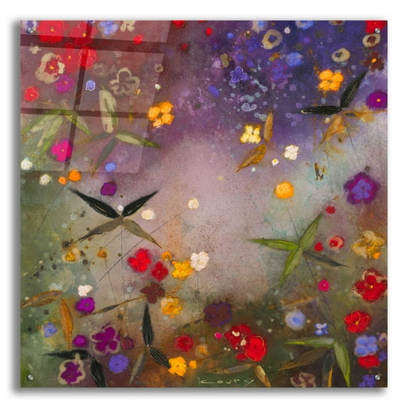 Epic Art 'Gardens in the Mist V' by Aleah Koury, Acrylic Glass Wall Art, 36"x36"