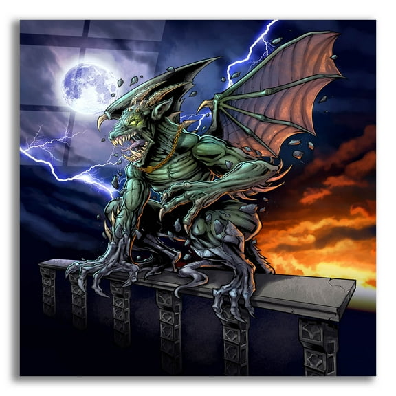 Epic Art 'Gargoyle 2' by Flyland Designs, Acrylic Glass Wall Art, 12"x12"