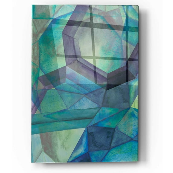 Epic Art 'Gemstones III' by Grace Popp, Acrylic Glass Wall Art, 12"x16"
