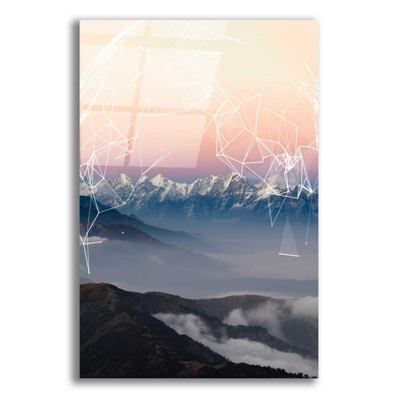 Epic Art 'Geo Mountain' by GeoMania, Acrylic Glass Wall Art, 12"x16"