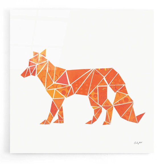 Epic Art 'Geometric Animal II' by Courtney Prahl, Acrylic Glass Wall Art, 12"x12"