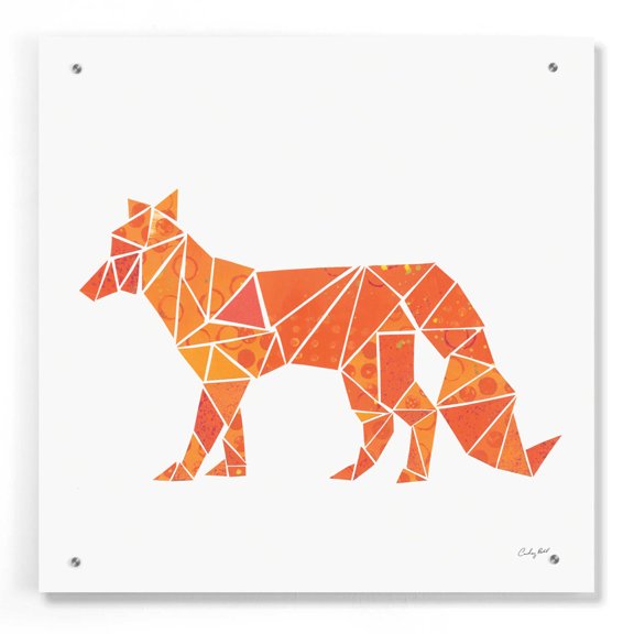 Epic Art 'Geometric Animal II' by Courtney Prahl, Acrylic Glass Wall Art, 24"x24"