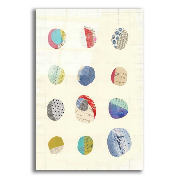 Epic Art 'Geometric Collage II' by Courtney Prahl, Acrylic Glass Wall Art, 12"x16"