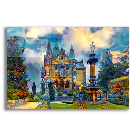 Epic Art 'Germany Konigswinter Schloss Drachenburg Castle' by Pedro Gavidia, Acrylic Glass Wall Art, 24"x16"