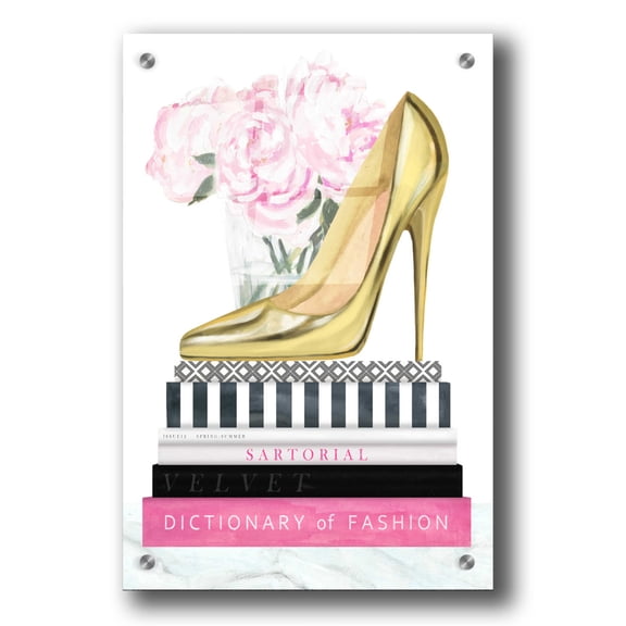 Epic Art 'Get Glam II' by Victoria Borges, Acrylic Glass Wall Art, 24"x36"