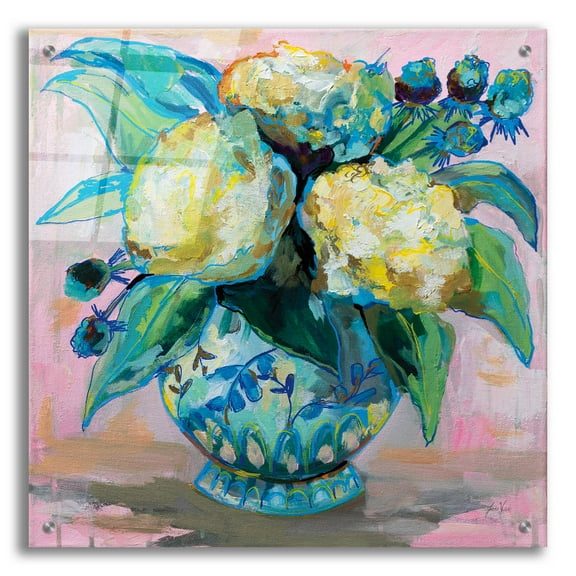 Epic Art 'Ginger Jar I' by Jeanette Vertentes, Acrylic Glass Wall Art, 24"x24"