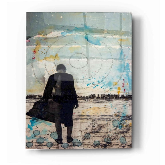 Epic Art 'Girl Wandering' by DB Waterman, Acrylic Glass Wall Art, 12"x16"