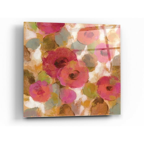 Epic Art 'Glorious Pink Floral II' by Silvia Vassileva, Acrylic Glass Wall Art, 24"x24"