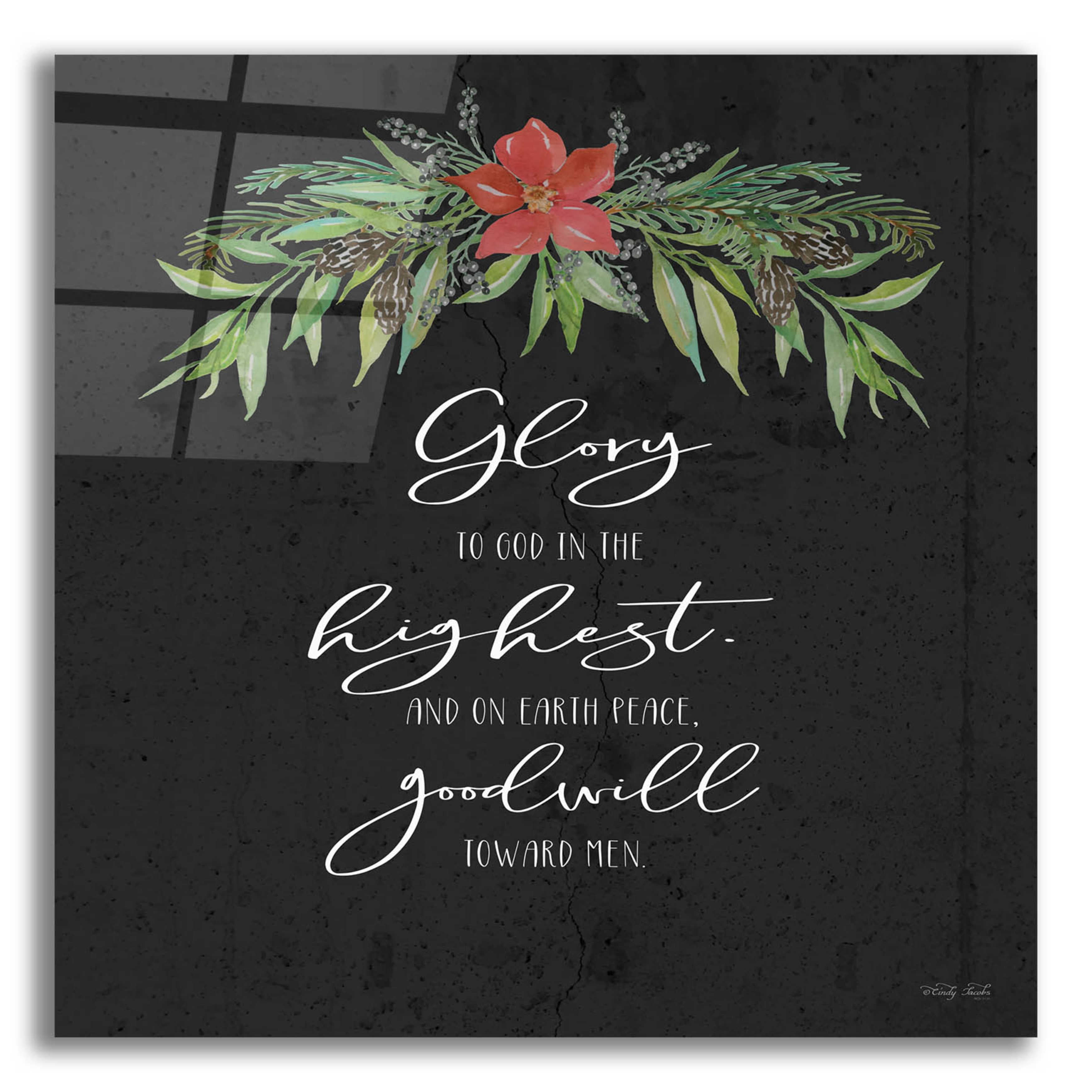 Epic Art 'Glory to God' by Cindy Jacobs, Acrylic Glass Wall Art, 12"x12 ...
